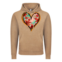 Vintage Coffee floral orange glitter heart Vintage Hoodie - Jasminsmagicworld