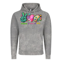 Cloud Rock peace love art Vintage Hoodie - NancyCooperArtShop