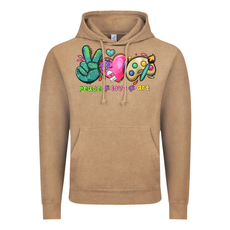 Peace Love Art Vintage Hoodie by NancyCooperArtShop | Teevron