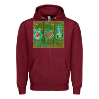 Burgundy peace love lab tech Zipper Hoodie - TumblerDesignByShophia