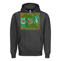 Charcoal Heather peace love lab tech Zipper Hoodie - TumblerDesignByShophia