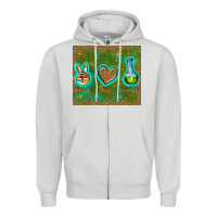 Dove Grey peace love lab tech Zipper Hoodie - TumblerDesignByShophia