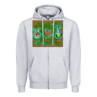 Heather Grey peace love lab tech Zipper Hoodie - TumblerDesignByShophia