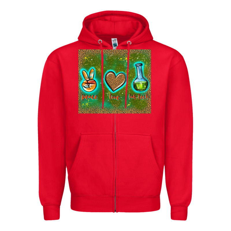 Peace Love Lab Tech Zipper Hoodie by TumblerDesignByShophia | Teevron