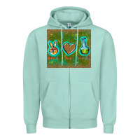 Seafoam peace love lab tech Zipper Hoodie - TumblerDesignByShophia