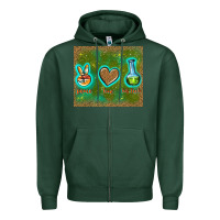 Sports Green peace love lab tech Zipper Hoodie - TumblerDesignByShophia