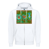 White peace love lab tech Zipper Hoodie - TumblerDesignByShophia
