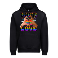 Black love is love lgbtq pride hands Urban Hoodie - LillyAllenDesigns