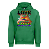 Emerald love is love lgbtq pride hands Urban Hoodie - LillyAllenDesigns