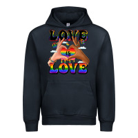 Navy love is love lgbtq pride hands Urban Hoodie - LillyAllenDesigns