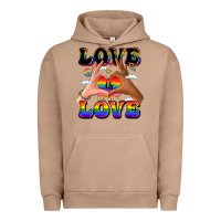 Pigment Burro love is love lgbtq pride hands Urban Hoodie - LillyAllenDesigns