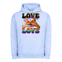 Pigment Grape Ice love is love lgbtq pride hands Urban Hoodie - LillyAllenDesigns
