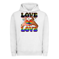 Pigment Lunar Rock love is love lgbtq pride hands Urban Hoodie - LillyAllenDesigns