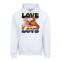 White love is love lgbtq pride hands Urban Hoodie - LillyAllenDesigns