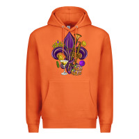 Carrot Fleur de lis Mardi Gras Premium Hoodie - HowdyJamesFarm