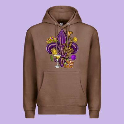 Fleur De Lis Mardi Gras Premium Hoodie Designed By Howdyjamesfarm