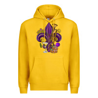 Lemon Fleur de lis Mardi Gras Premium Hoodie - HowdyJamesFarm