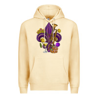 Pina Colada Fleur de lis Mardi Gras Premium Hoodie - HowdyJamesFarm
