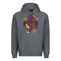 Rock Fleur de lis Mardi Gras Premium Hoodie - HowdyJamesFarm