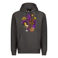 Smoke Fleur de lis Mardi Gras Premium Hoodie - HowdyJamesFarm