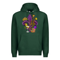 Sports Green Fleur de lis Mardi Gras Premium Hoodie - HowdyJamesFarm