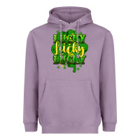 Lavender lucky lucky lucky clover St. Patrick's Heavyweight Hoodie - HowdyJamesFarm