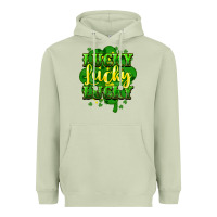 Lucky Lucky Lucky Clover St. Patrick's Heavyweight Hoodie | Teevron