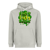 Moon Dust lucky lucky lucky clover St. Patrick's Heavyweight Hoodie - HowdyJamesFarm