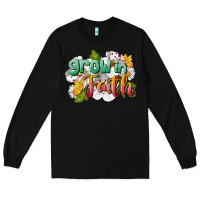 Black Grow In Faith Long Sleeve Tee - LillyAllenDesigns