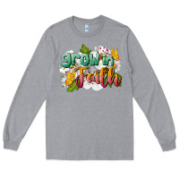 Heather Grey Grow In Faith Long Sleeve Tee - LillyAllenDesigns