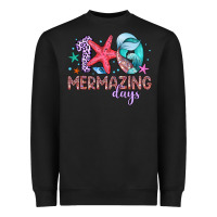 Black 100 mermazing days Heavyweight Sweatshirt - Artiststas