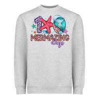 Heather Grey 100 mermazing days Heavyweight Sweatshirt - Artiststas