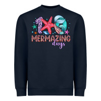 Navy 100 mermazing days Heavyweight Sweatshirt - Artiststas