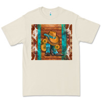 Bone cowboy boots turquoise aztec cowhide Premium Tee - Artiststas