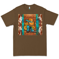 Cacao cowboy boots turquoise aztec cowhide Premium Tee - Artiststas