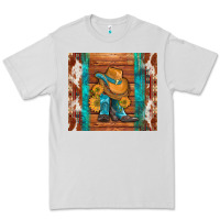 Dove Grey cowboy boots turquoise aztec cowhide Premium Tee - Artiststas