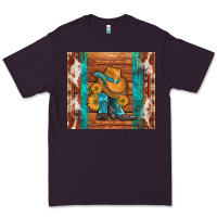 Plum cowboy boots turquoise aztec cowhide Premium Tee - Artiststas