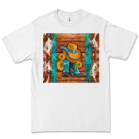 White cowboy boots turquoise aztec cowhide Premium Tee - Artiststas