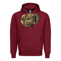 Burgundy Caravan Zipper Hoodie - HowdyJamesFarm