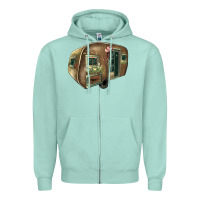 Seafoam Caravan Zipper Hoodie - HowdyJamesFarm