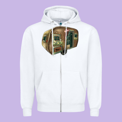 Caravan Zipper Hoodie Designed By Howdyjamesfarm