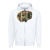 White Caravan Zipper Hoodie - HowdyJamesFarm