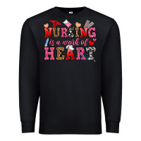 Black nursing is a work of heart Premium Sweatshirt - OliviaCreatesArt