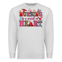 Dove Grey nursing is a work of heart Premium Sweatshirt - OliviaCreatesArt