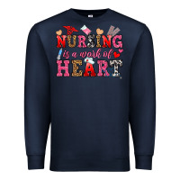 Navy nursing is a work of heart Premium Sweatshirt - OliviaCreatesArt