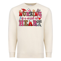 Sandshell nursing is a work of heart Premium Sweatshirt - OliviaCreatesArt