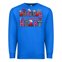 True Royal nursing is a work of heart Premium Sweatshirt - OliviaCreatesArt