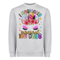 Heather Grey i magically survived 100 days Heavyweight Sweatshirt - Artiststas