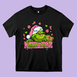 Christmas Characters  I+saw+that+ Heavy Core Tee Designed By Adodesignshop