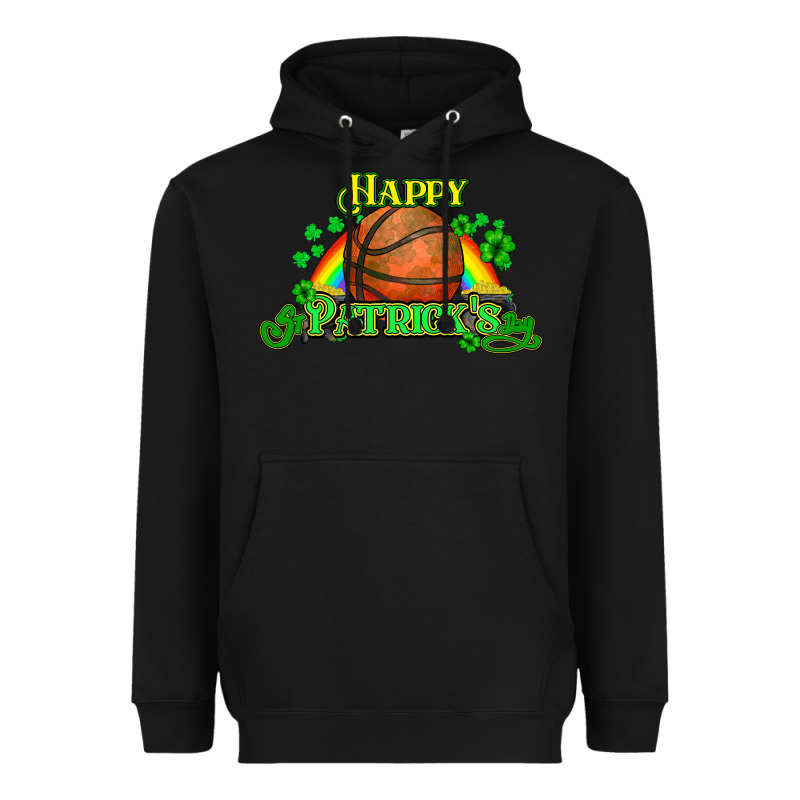 St. Patrick's Day Basketball Heavyweight Hoodie by HowdyJamesFarm | Teevron